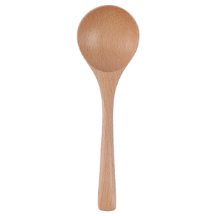 网红干饭勺汤勺家用盛汤日式拉面勺长柄实木勺子吃饭用大号盛粥勺