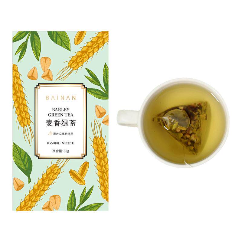 久百年 麦香绿茶大麦苦荞组合養生茶叶三角立体袋泡茶包冷袋泡茶