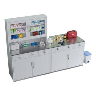 医院不锈钢西药柜诊断桌操作台急诊室处置台诊疗台门诊室医用桌子