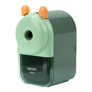 得力大口径卷笔刀削笔机小学生专用手摇粗笔全洞洞铅笔削笔器大三角铅笔速写手动铅笔削笔器刨笔旋笔钻笔刀