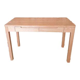 纯实木餐桌新中式书桌原木电脑桌初中生写字学习桌橡木办公桌简约