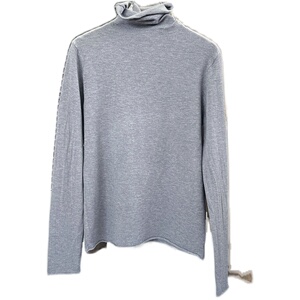 秋冬堆堆领打底衫女长袖T恤百搭修身韩版内搭卷边高领针织衫上衣