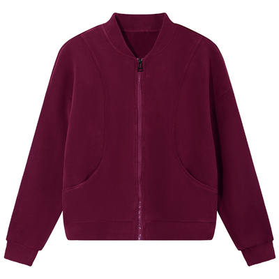 开衫外套棒球服女秋冬加绒加厚