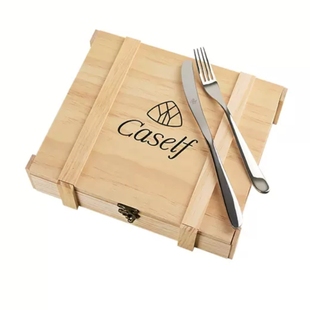 德国CASELF卡瑟夫不锈钢西餐刀叉纪念款餐具牛排主餐刀木盒装送礼