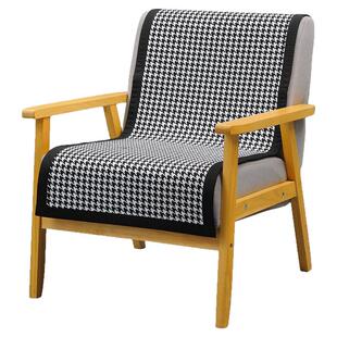 坐垫单人沙发垫棉麻亚麻椅子垫四季单个椅子座垫靠背巾连体盖巾