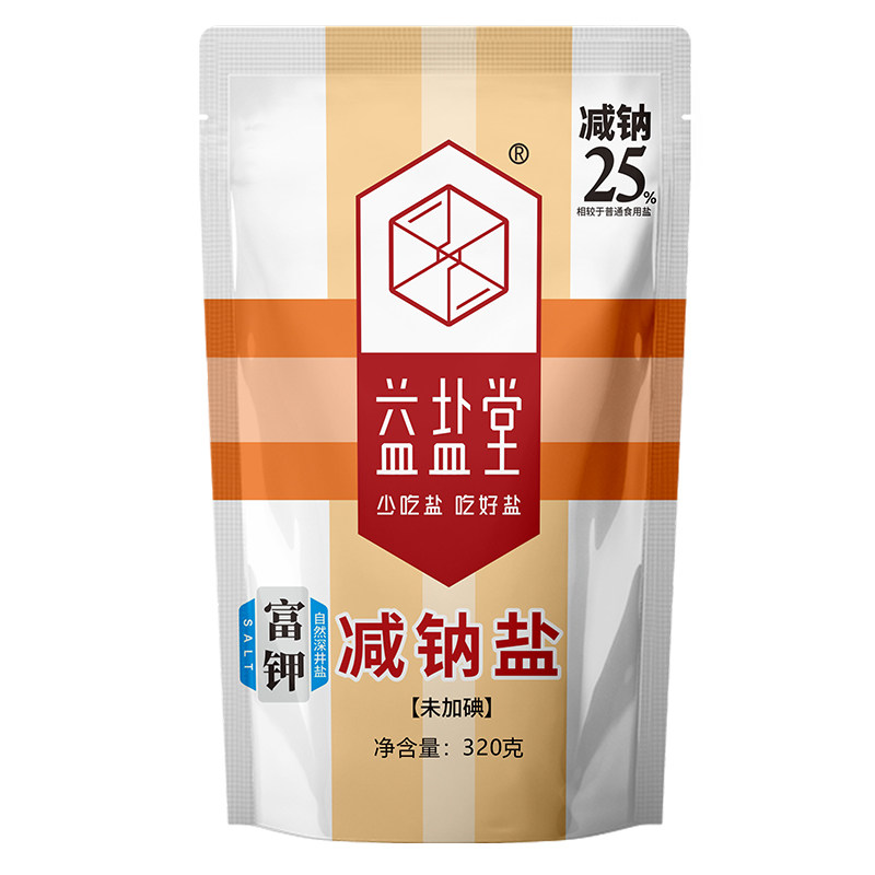 益盐堂富钾减钠盐未加碘低钠盐