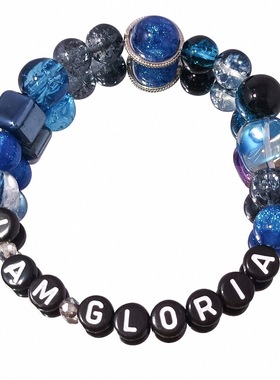 邓紫棋GEM专辑手串印象巡回演唱会深蓝色应援手链明星礼物小众