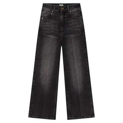 IMMI26PS复古猫须牛仔七分中裤