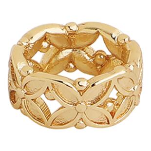 14K包金保色镂空铜钱大孔隔珠10mm圈圈串珠编绳材料diy饰品配件