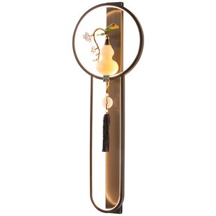 新中式全铜客厅背景墙卧室床头中国风禅意茶室装饰免接线充电壁灯