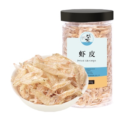 包邮！盛耳淡干虾皮180g×1罐