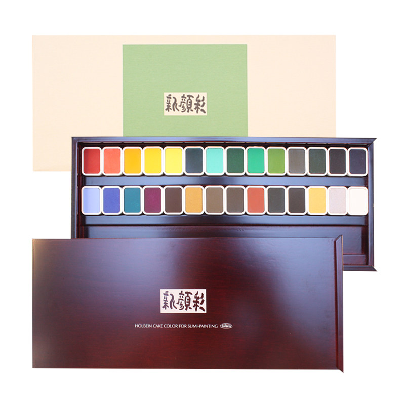 art日本holbein28色国画颜料