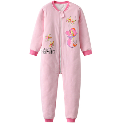 加厚款夹棉大童冬季保暖连体衣