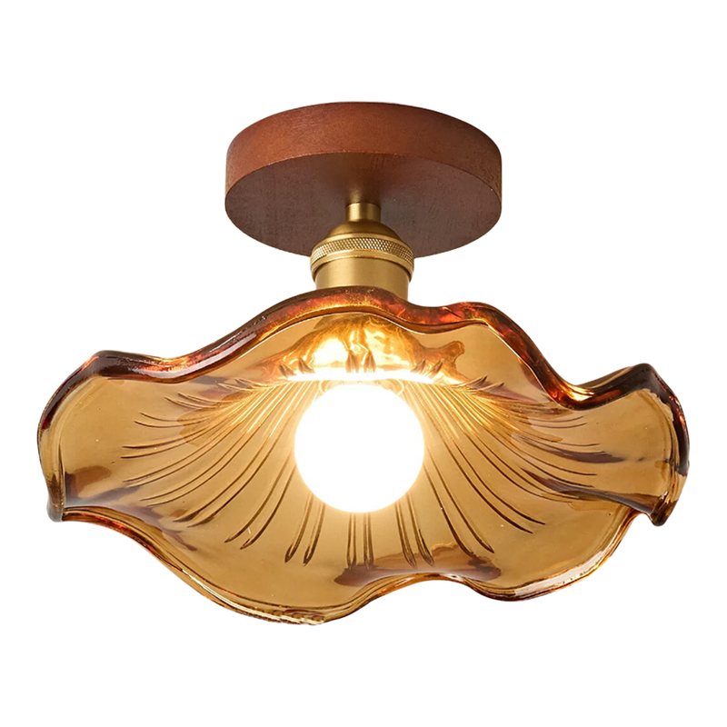 中古法式莲花玄关过道吸顶灯