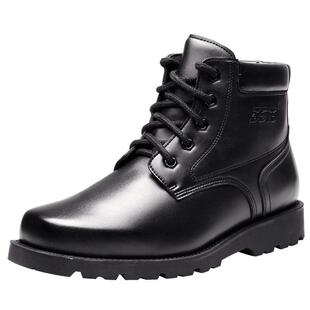 强人3515羊毛皮鞋男冬季棉皮鞋男真皮高帮保暖棉鞋皮毛一体雪地靴