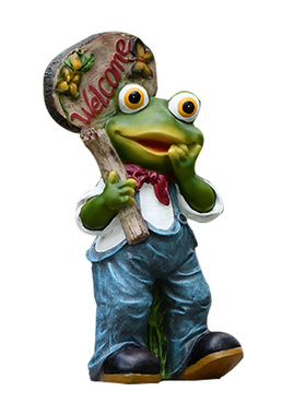 仿真青蛙幼儿园庭院花盆卡通动物