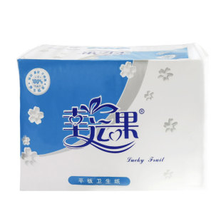 整箱10包 幸运果660克平板卫生纸 原生纸浆皱纹纸 华东地区包邮