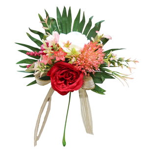 婚车车门车镜装饰花结婚车门花椅背装饰花楼梯装饰花防真森系装饰