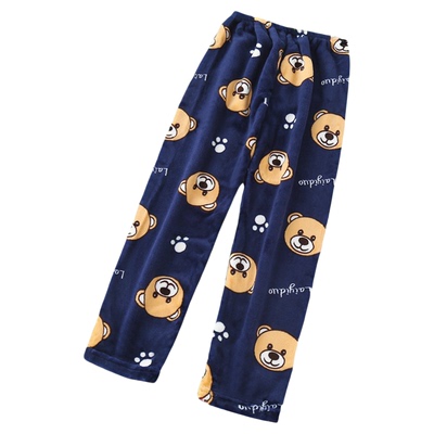 儿童睡裤秋冬季加厚男童保暖暖裤