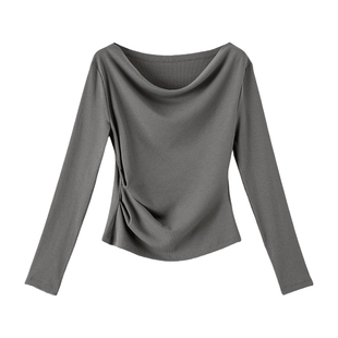 晚白春季新款棉内搭可外穿叠穿上衣修身韩系绝美巨好看的打底衫女