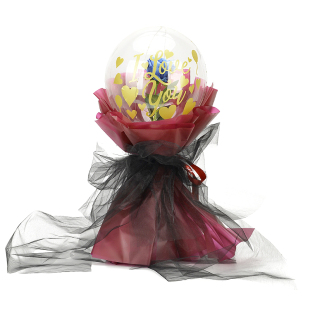 网红波波球玫瑰花束小王子太空玫瑰花告白气球鲜花气球DIY材料包