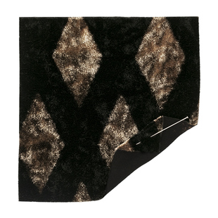 事儿THINGER 塔罗牌·复古黑金色格子丝绒布 手工褪色 设计师面料