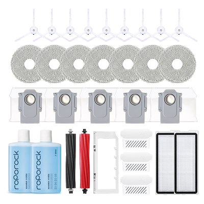 适用于石头扫拖地机器人P10S Pro配件滚刷边刷拖抹布集尘袋清洁液