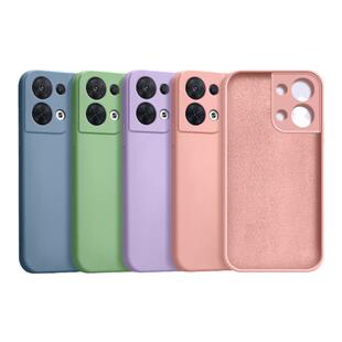 适用OPPO Reno8Pro/+粉色手机壳Reno8液态硅胶保护套PGBM10亲肤磨砂PGAM10男女简约PFZM10全包防摔软壳