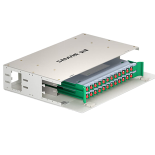 山泽ODF光纤配线架 19英寸单模满配熔纤盘 机架式光缆保护固定架