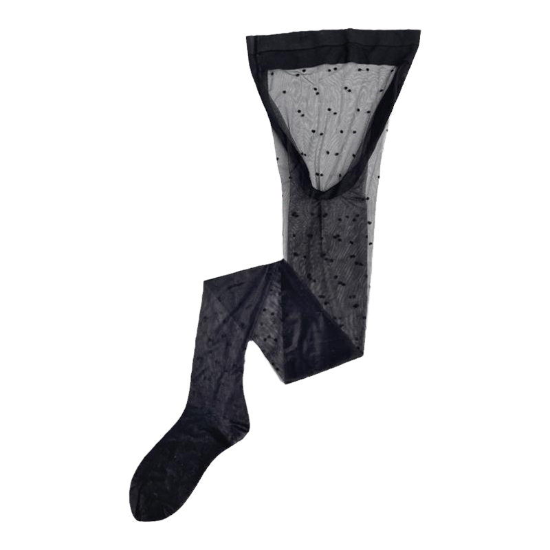 行季可衣黑丝袜女夏季超薄防勾丝性感波点光腿神器蝴蝶结jk连裤袜