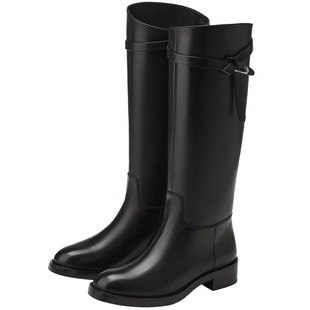 73hours女鞋浸透日光2025冬季新款美拉德骑士靴女显瘦长筒长靴子