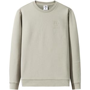 安踏加绒卫衣男士冬季新款圆领套头衫长袖针织保暖上衣152447727N