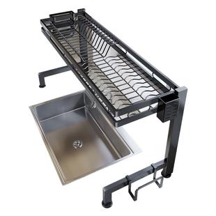 佳帮手单层水槽置物架厨房多功能碗架水槽上放盘子碗碟收纳沥水架