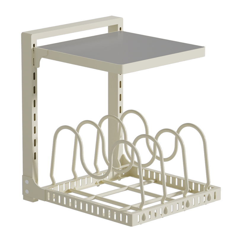 物鸣厨房置物架锅架家用多功能水槽下橱柜内分层锅具收纳架子台面