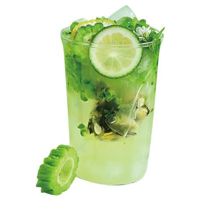 汤家晓食苦瓜柠檬茶上火熬夜加班