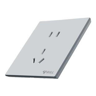 公牛蝶翼超薄G57肤感开关五孔插座16a面板哑光奶油风丝绒灰新品