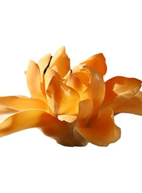 素茗非遗手工釉下彩莲花香插摆件