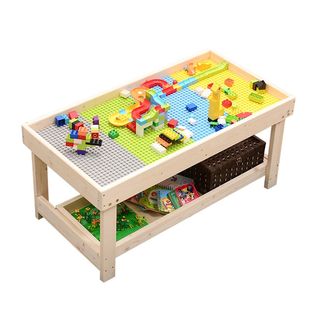 搭配桌子积木  乐园/汽车/滑道积木 兼容乐高大小颗粒积木