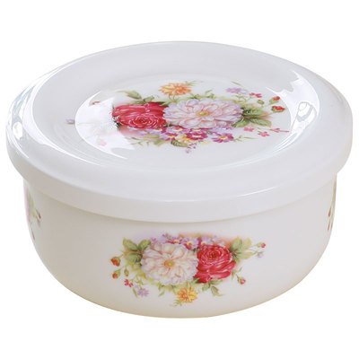 骨瓷带盖6英寸微波炉冰箱保鲜碗