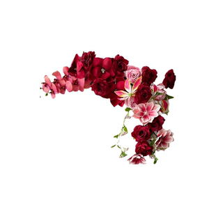 结婚房门角装饰用仿真花布置婚房布置挂饰女方男方卧室门上仿真花