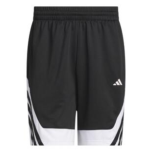 舒适撞色三条纹侧开叉篮球运动短裤男装adidas阿迪达斯