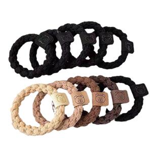 时尚可爱小熊皮筋女扎头发绳头饰秋冬毛绒发圈高弹力耐用头绳发饰