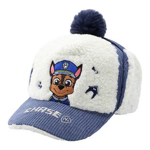 汪汪队宝宝帽子冬儿童帽子秋冬加绒保暖护耳帽可爱男童女童棒球帽