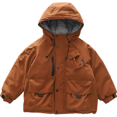 男童加厚冬季夹棉棉衣洋气连帽潮