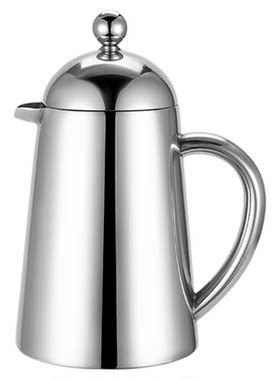 缤享双层防烫法压壶不锈钢冲茶器