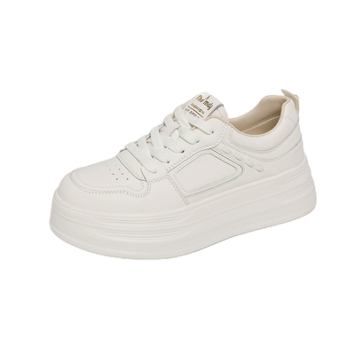 真皮休闲板鞋2026春季新款小白鞋