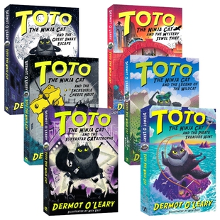Toto the Ninja Cat 忍者猫托托 英文原版插图桥梁书1-6册 6-9岁小学生初章小说 巨蟒大逃亡 神秘的珠宝窃贼 青少年课外英文读物