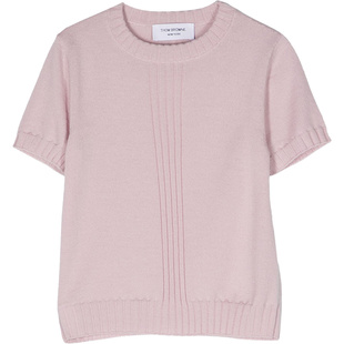 THOM BROWNE 儿童经典四条纹羊毛V领针织开衫薄外套