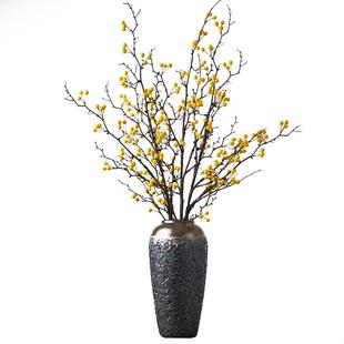 仿真红浆果假花果实客厅家居摆件插花黄色沙棘果枝干植物仿真花