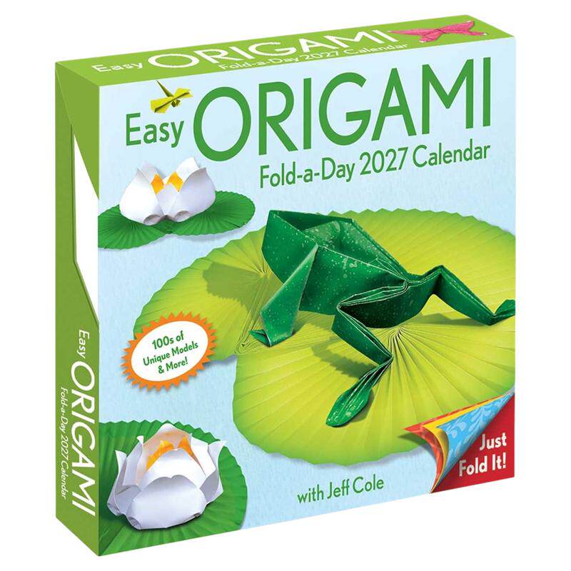 现货 2027简易折纸台历 每日一款折纸教程 英文原版 Easy Origami 2027 Fold-a-Day Calendar 动物 花卉 纸艺手工 创意DIY 亲子手